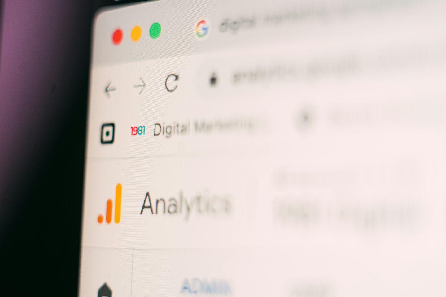 Computer screen showing Google Analytics dashboard for 1981 Digital Marketing.